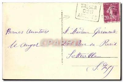 Honfleur — La Lieutenante — wydawca A.R.E. n°40 — Rewers