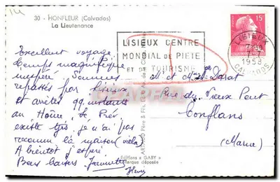Honfleur — La Lieutenancé — Edizioni Gaby — Verso