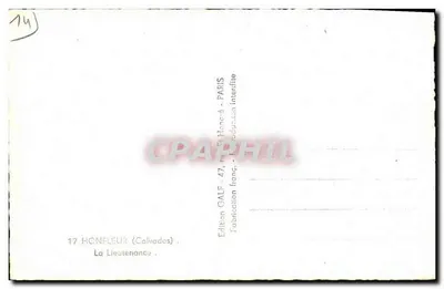 A Subtenente — Honfleur (Calvados) — Edição Galf - 47, Paris — Verso