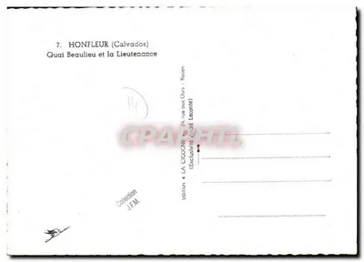 Honfleur (Calvados) — Quai Beaulieu et la Lieutenancé — La Cigogne, n°7 — Achterkant