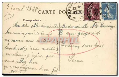 Honfleur — Katedra Świętej Katarzyny i Plac Rynek — G. F., Le Havre, n°40 — Rewers
