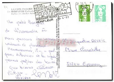 Honfleur — Igreja e Sinagoga — Artaud Frères, editor n°14 — Verso