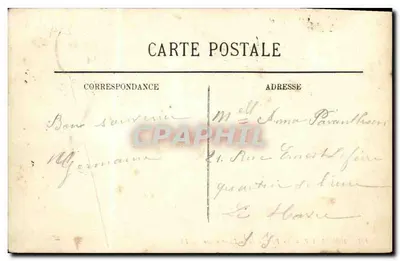 Honfleur — O Porto visto da Lieutenante — LL. — N° 127 — Verso