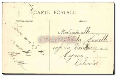 Honfleur — De ingang van het Haven — Uitgave AD — Achterkant