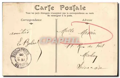 Honfleur — O Porto e a Costa de Saint-Léonard — Editor anônimo, n° 1116 — Verso