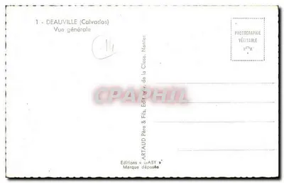 Deauville (Calvados) — Vista Geral — Edições GABY & Fils, Nantes — Verso