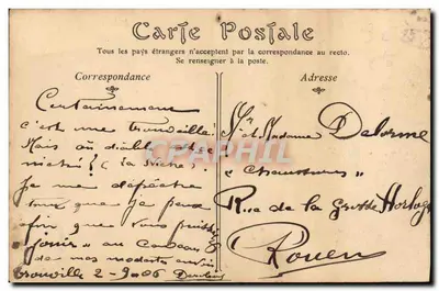 Deauville-sur-Mer — Promenade da Praia, a Villa Dolfus — n° 65 — Verso