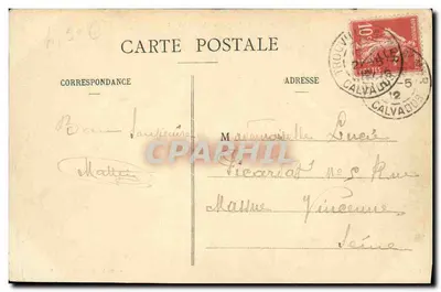 Deauville - La Chaumière — maison à toit de chaume et colombages, éditeur A. Lévy, lith. Chaffotte, Deauville — Verso
