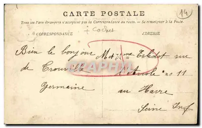 Deauville — Na Praia — Promenade das Villas — E.J. n°4617 — Verso