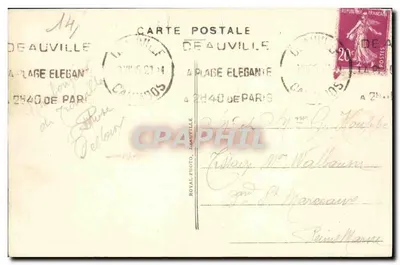 Deauville - Praia Florida — Os Tênis e o Boulevard Cornuché — Royal Photo — Verso