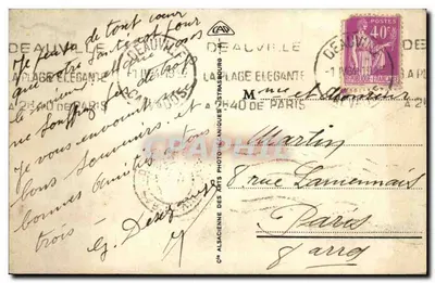 Deauville - Plac Fleurie - Rue de l'Écluse - Normandy-Hôtel — Rewers
