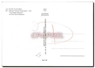 O Portinho de Prazeres — Calvados — editor ARTAUD Frères, Nantes — Verso