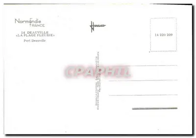 Port Deauville — Plaża kwitnąca — Wydawnictwo La Cigogne — Rewers