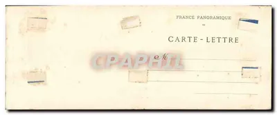 CARTE DOUBLE Bayeux Vista Geral — Verso