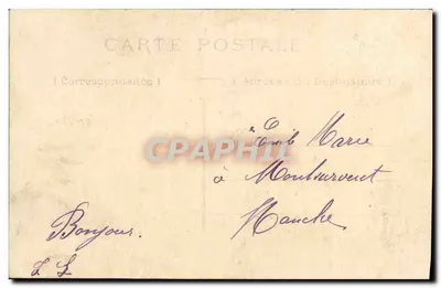 Overstroming van de rivier de Seine, januari 1910 — Asnières, de kade van Asnières bij de brug van Clichy (linkerkant) — uitgever niet zichtbaar — Achterkant