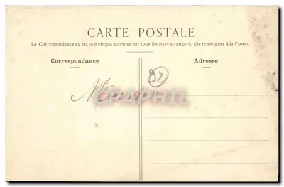 Bellevue — Avenida do Castelo, para a Igreja — Dr. Marmuse, Paris — Verso