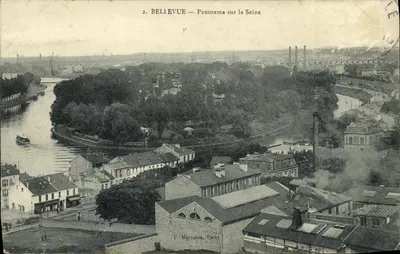 Bellevue — Panorama sobre a Sena — P. Marnouse, Paris