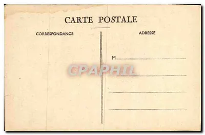 Bilhete postal antigo Chatenay Lar natal e busto de Voltaire — Verso