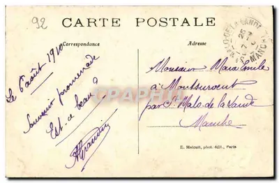 Idylle au Bord de l'Étang — Bois de Chaville — E. M. — Rückseite