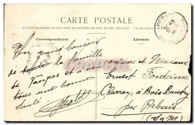 Bilhete postal antigo Clamart Entrada do Bois Chapiteau — Verso
