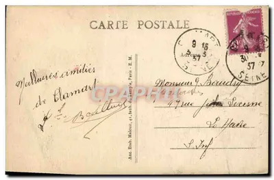 Clamart — Strumień przy źródle Marie — E.M. n° 57 — Rewers