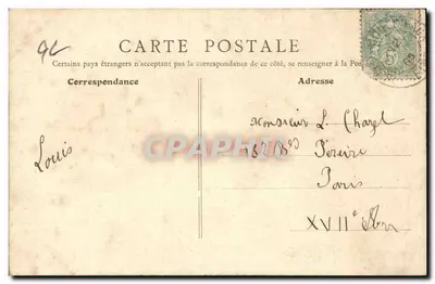 Clamart — A Porta de Fleury — J. Hano, edição 4, rua Hébert, Clamart — Verso