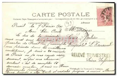RUEIL — Caserne du 16e d'Artillerie — Les Batteries — Édition Capella Rueil — Verso