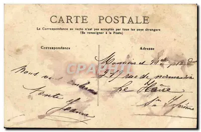 Rueil — 38 — Pomnik Buzenval — Komemoratywna kartka pocztowa z bitwy z Niemcami 19 stycznia 1871 — Rewers