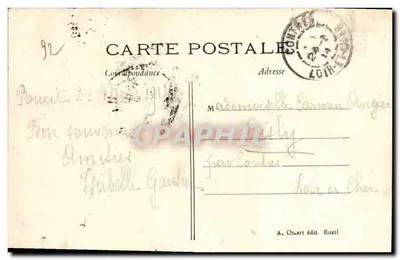 Rueil — Het kasteel van Malmaison onder het keizerrijk — A. Ossart, uitgever Rueil — Achterkant