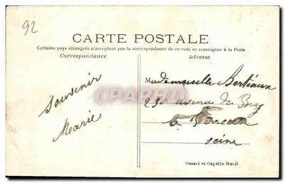 RUEIL — Zamek Malmaison — fasada zachodnia — nr 143 — Rewers