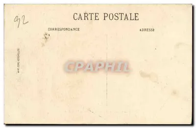Rueil — O Antigo Parque do Castelo de Richelieu — Editor E. Dena, Versailles, n° 92 — Verso