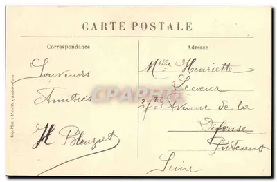 Sypialnia Cesarskiej Josefiny w Zamek Malmaison — wydawca L'Abelle, nr 21 — Rewers
