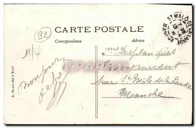 Zamek Malmaison — Świątynia Miłości — A. Oeart, wyd. w Roeil — Rewers