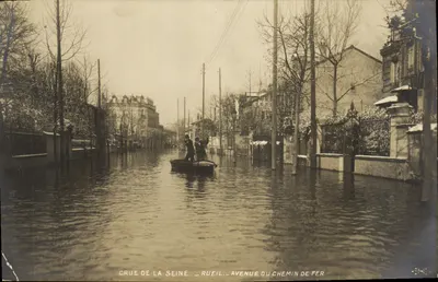 Crue de la Seine — Rueil, Avenue du Chemin de Fer — n°92