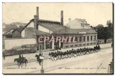 Rueil — Départ du 16- aux écoles d'feu. — G. Baudinière édit. Rueil cl. Capelle
