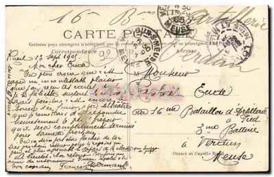 Rueil - 16e Bataillon d'Artillerie - Les Officiers — Verso