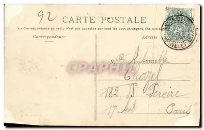 Park van Saint-Cloud — Weg van de Ijskelder — P. Marmuse, Parijs — Achterkant