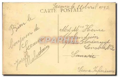 Castelo e Parque de SCEAUX (Seine) — Coleção Garbez — editor Goubier-Mauch — Verso