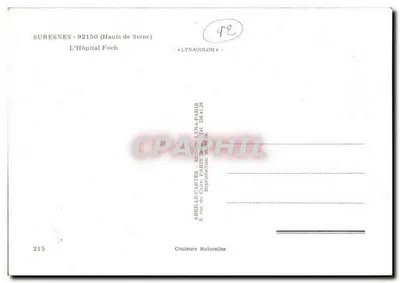 O Hospital Foch — Suresnes — editor Lyna — Verso