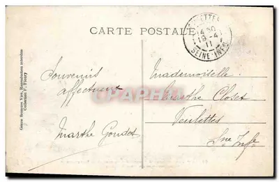 El "Clément-Bayard" evolucionando sobre Suresnes — Subiendo al Mont-Valérien —n°67 — Reverso