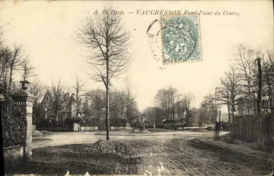 Bilhete postal antigo Vaucresson Boulevard du centre