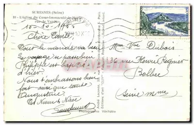Igreja do Coração Imaculado de Maria — Suresnes (Seine) — André Leconte, editor, série 18 — Verso