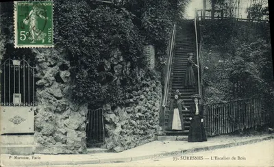 Suresnes — A Escada de Madeira — P. Marmuse, Paris