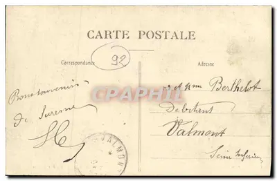 Suresnes — A Escada de Madeira — P. Marmuse, Paris — Verso