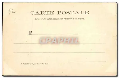 Suresnes — Perspectiva do Barragem — editor F. Pouydebat, Paris — Verso