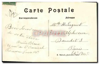 Suresnes — O forte do Mont-Valérien após o bombardeio dos prussianos em 1870-1871 — E. M. Depositado — Verso