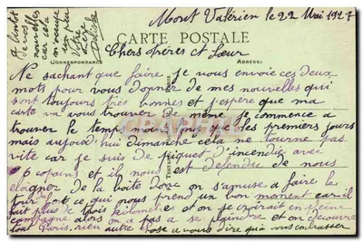 Suresnes - O Mont-Valérien - Vista geral — E.M. n°7815 — Verso
