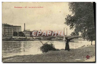 Suresnes — A Sena e o Ponte — Editor E.F. n°47