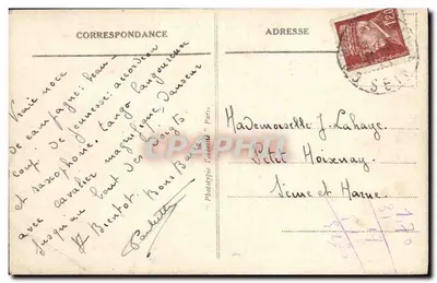Courbevoie — Rijks van de Seine richting brug Neuilly — Fototypie 'L'Étudiant' n°29 — Achterkant