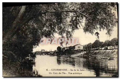 Courbevoie - Ilha da Jatte - Um Canto da Ilha - Vista artística